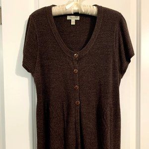 Super Cute Brown Short Sleeve Sweater 14/16